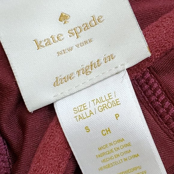 Kate Spade Sumac Red Floral Accent Bikini Top - Picture 6 of 7